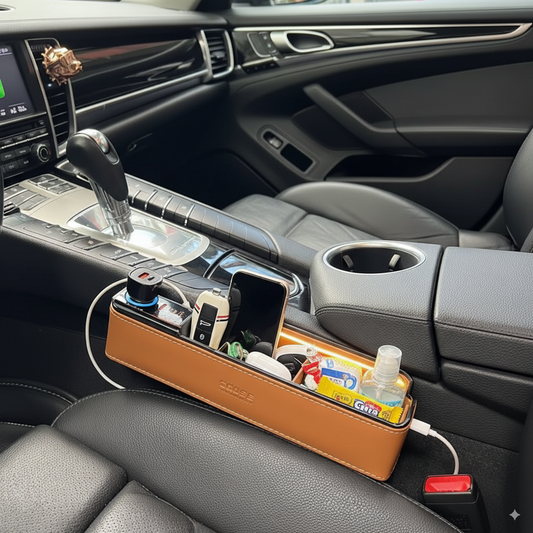 Automobilio sėdynės tarpų organizatorius